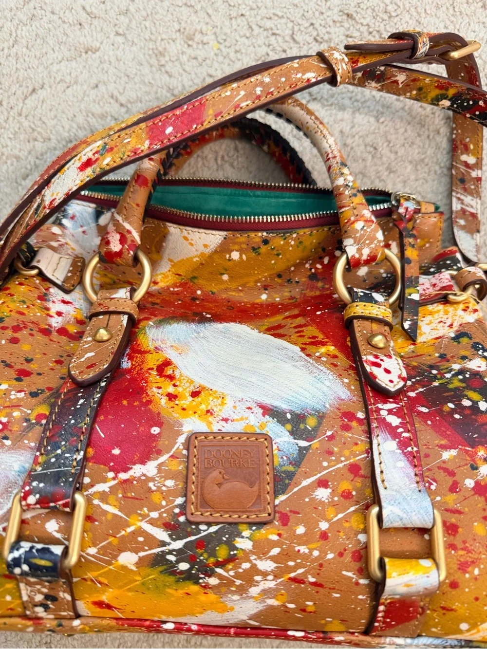 Dooney & Bourke Florentine Dipinta Satchel - Small - Natural